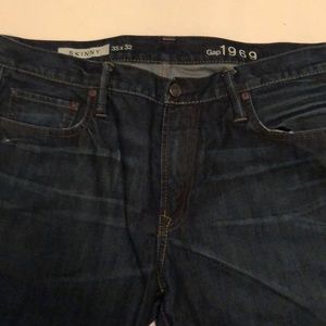 Gap 1969 Men's Distressed Skinny Jeans size 35x32
